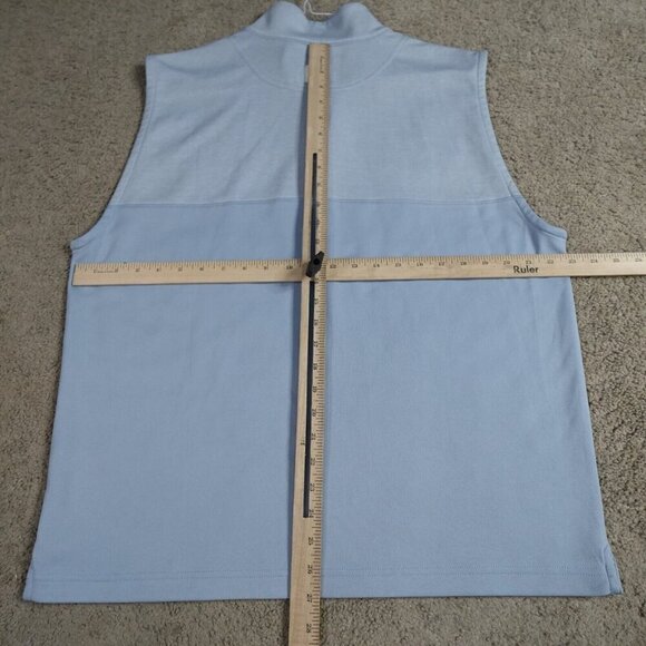 Footjoy Sweater Large Blue Sleeveless 1/4 Zip Performance Vest - Picture 3 of 5